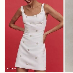 Sachin & Babi Scoop-Neck Embroidered A-Line Mini Dress